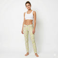 Superdry Women W 29 L 32 Trousers White Neon Floral Standard Skinny Cotton Pants