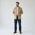 Dickies Men 34/35 M Casual Shirt Brown Cotton Workwear American Long Sleeve Top