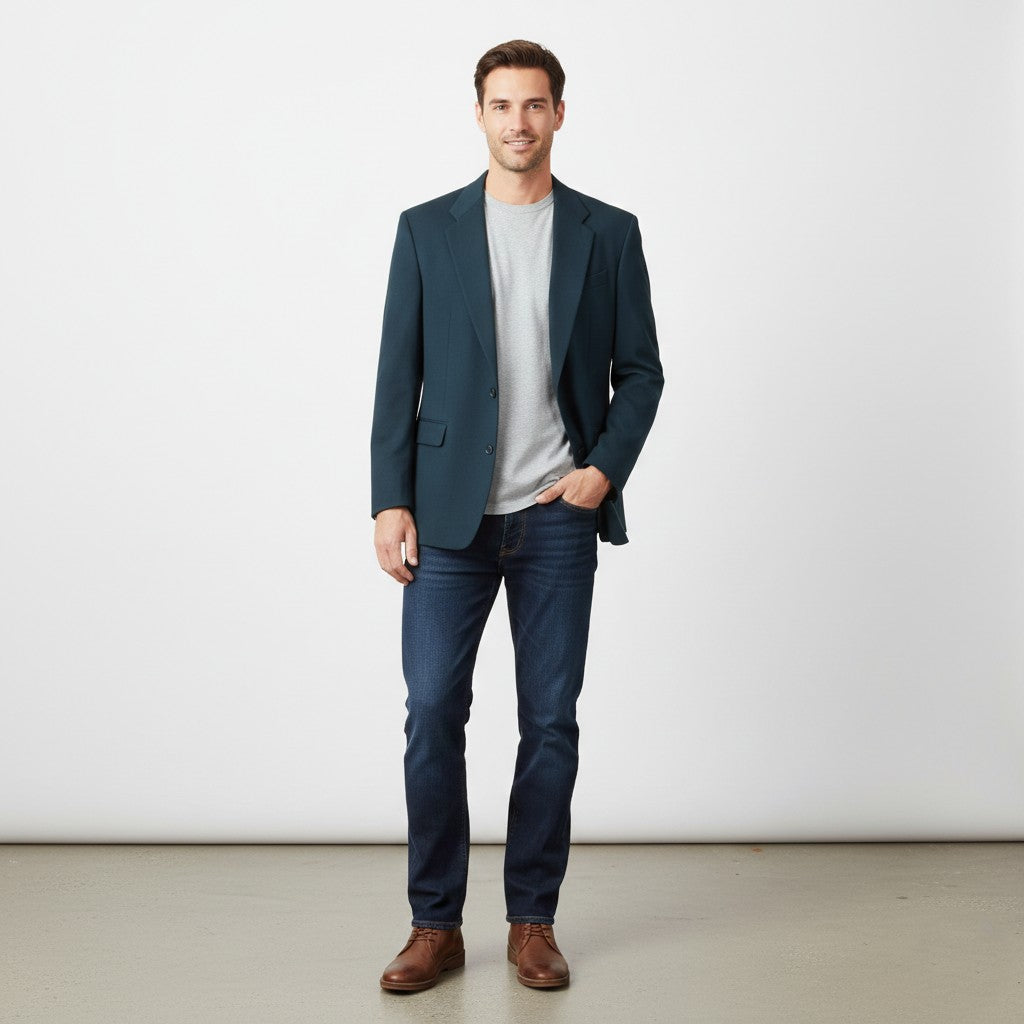 reation Gross Men 42 Blazer Green Royal Club 100% Cashmere Vintage Single Breasted Gaenslen Volter Jacket