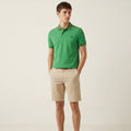 Fred Perry Men S Polo Shirt Green Cotton Pique Striped Collar Classic Top