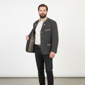 Lodenfrey Men 56 Blazer Wool Grey Vintage Tyrol Tiroler Loden Collar  Bottoms Jacket Top