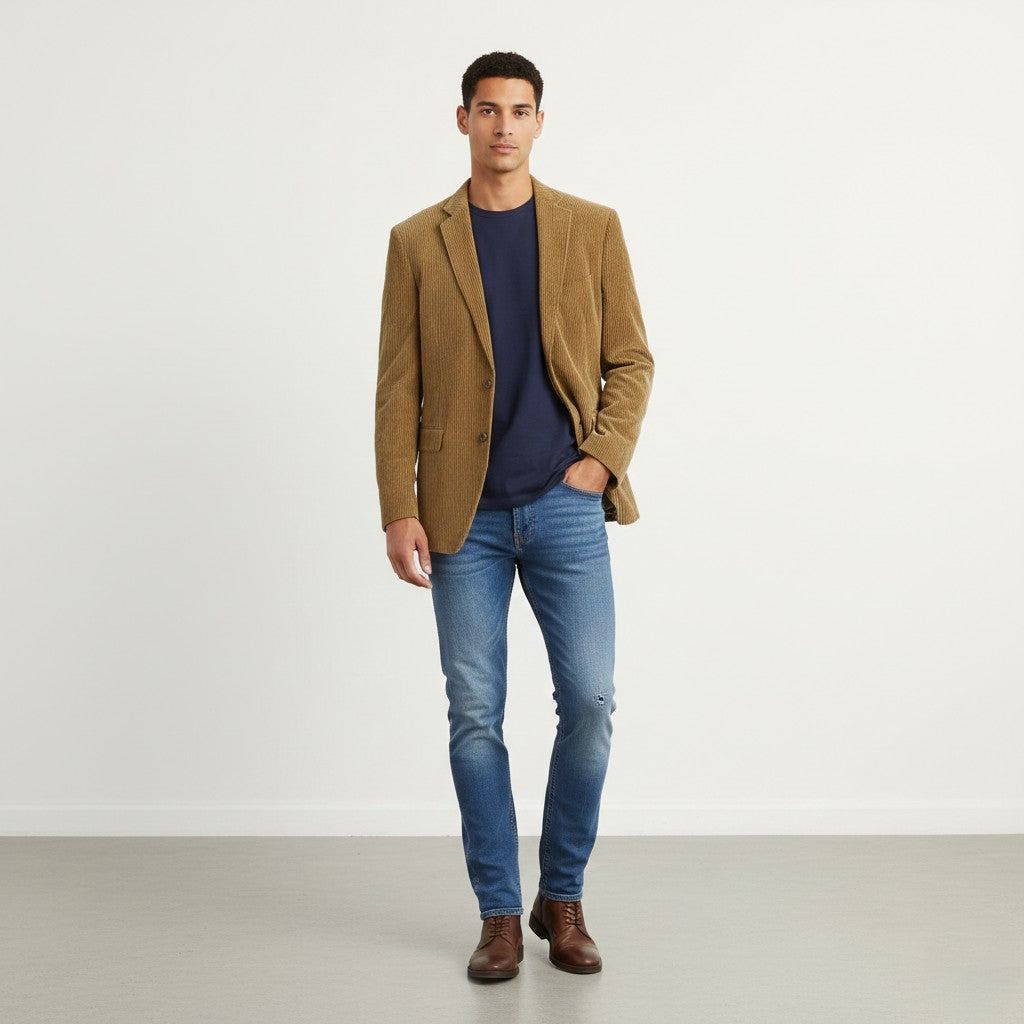 Ermenegildo Zegna Men 106 46 Blazer Brown Cotton Cashmere Vintage Classic Jacket