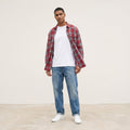 Polo Sport Ralph Lauren Men L (XL) Casual Shirt Red Checkered Cotton Long Sleeve Top