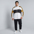 Puma Men XL Sweatshirt White Gold Shiny Vintage 90s Sportswear Hoodie