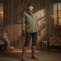 Openair Countrywear Women 12 M Jacket Green Tweed Shooting Hunting Full Zipper Top
