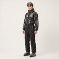 Luhta Women 14 40 Ski Suit One Piece Black Shiny Hidden Hood Retro Snowboard Suit