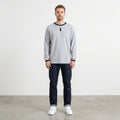 Nike Men L Shirt Grey Cotton Vintage 90s Long Sleeve Oversize Oldschool Top