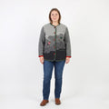 Meico Landhaus Women 44 18 XL Sweater Gray Tyrol Trachten Shoulder Pads Vintage Top