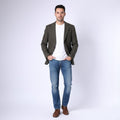 GANT U.S.A. Men 50 40 Blazer Green Wool Herringbone Single Breasted Jacket
