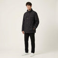 Adidas Men L Jacket Black Nylon Waterproof Full Zipper Multi Pocket Top