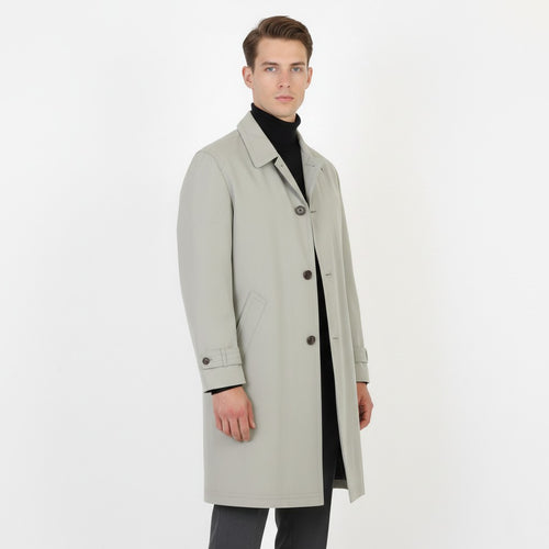 Air Liner Modell Harders Men 54 L Coat Gray Cotton Single Breasted Vintage