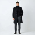 Burton Men M Coat Black Wool Cashmere Blend Vintage Made in Hungary Classic Top