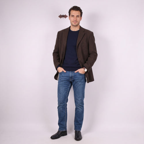 Bugatti Men 52 42 Blazer Brown 100% Wool Single Breasted Woolmark Classic Jacket