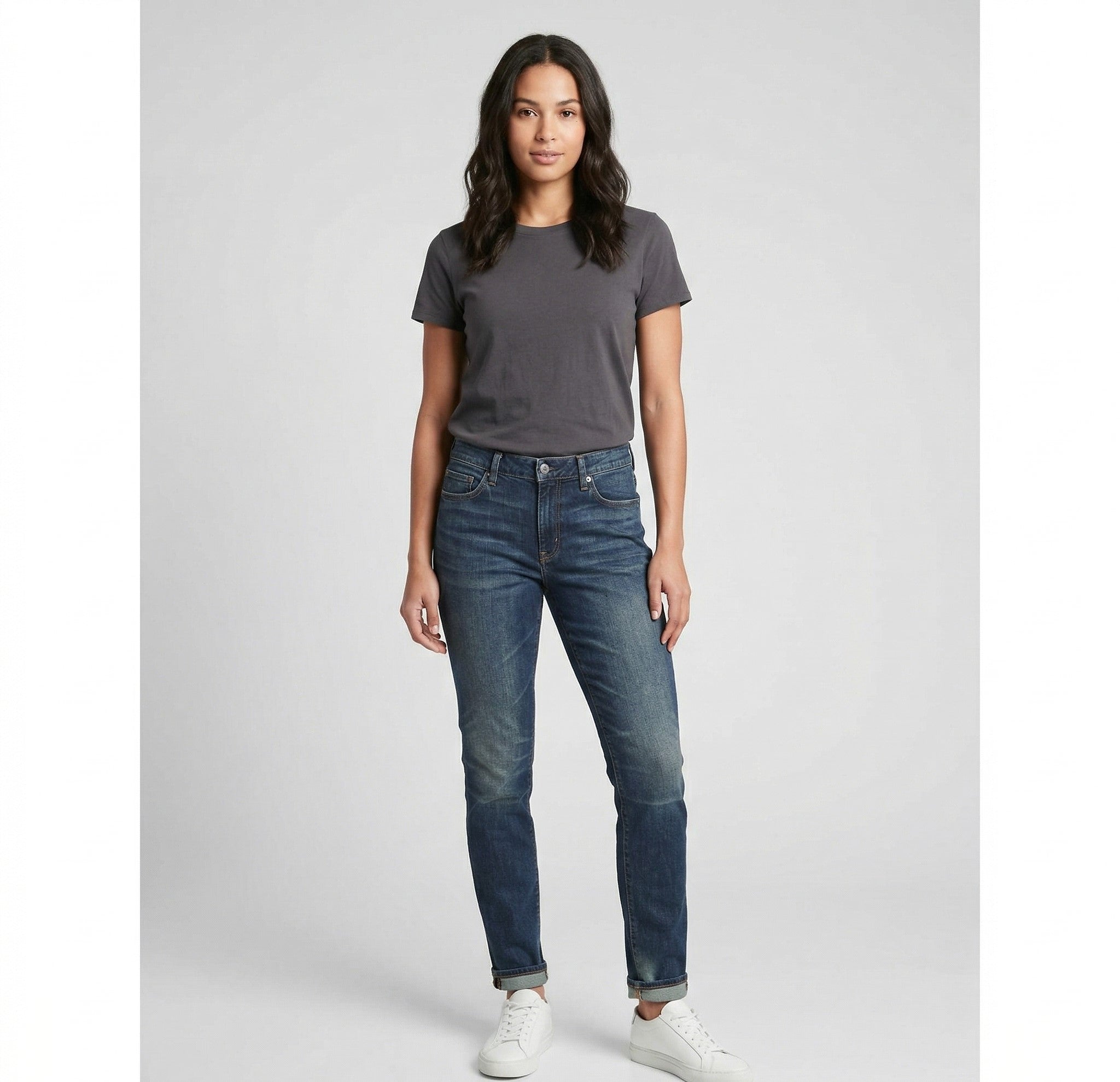 New GAP Women 30 Jeans Trousers Navy Cotton Denim Slim Fit Pants