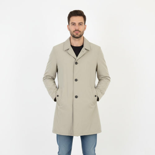 Bugatti Men 40 50 M Coat Beige Vintage 2in1 Removable Lining Classic Overcoat