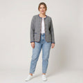 Peter Hahn Women 42 16 L Cardigan Gray Wool Vintage Pockets Casual Sweater