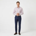 Hugo Boss Men 41 16 L Casual Shirt Blue Pink Striped Cotton Long Sleeve Top