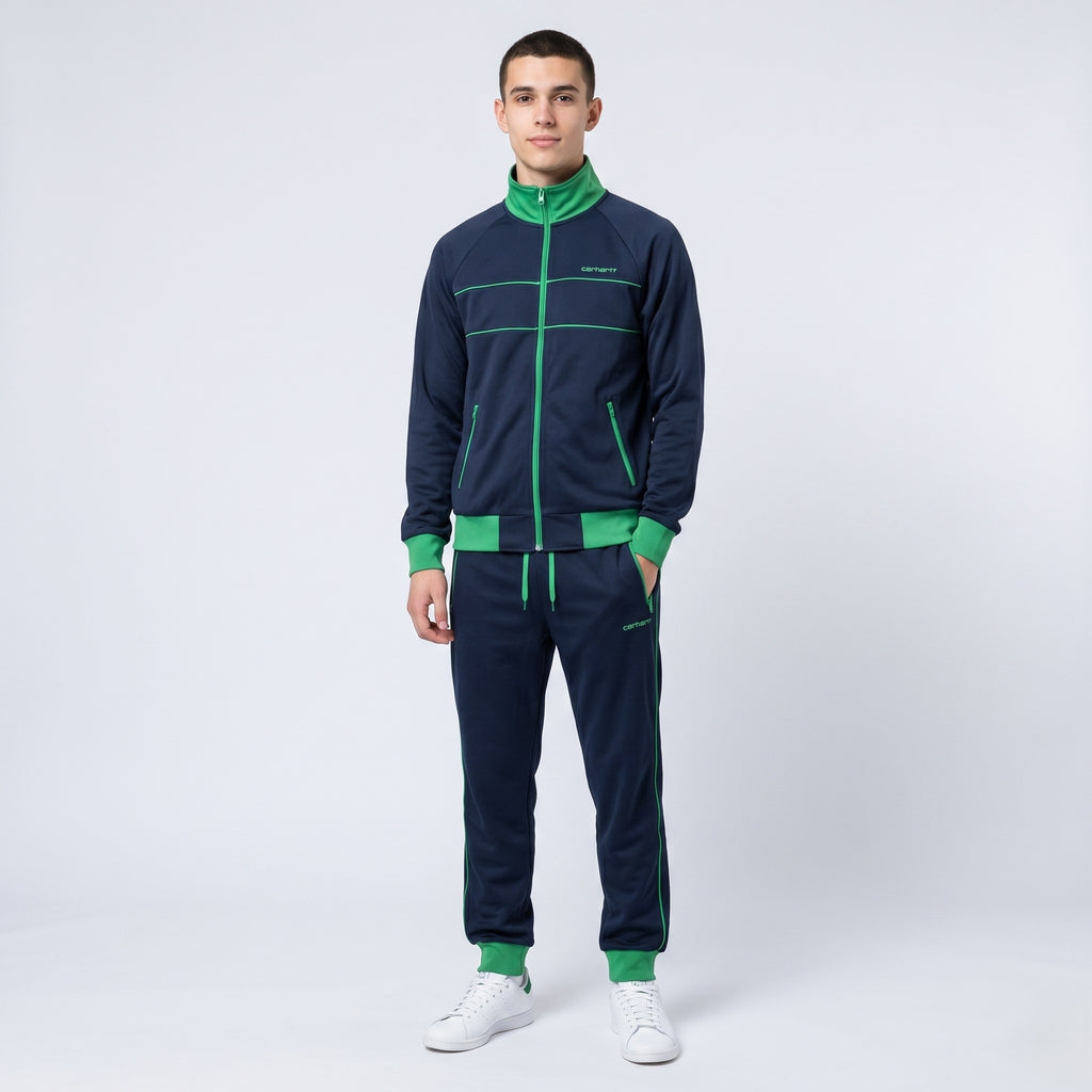 Carhartt Men S Sweatshirt Navy Full Zip Sportswear Rugged Outdoor Track Top
