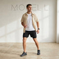 Adidas Men  L Casual Shirt Beige Pockets Trekking Outdoor Cotton Blend Buttons Top