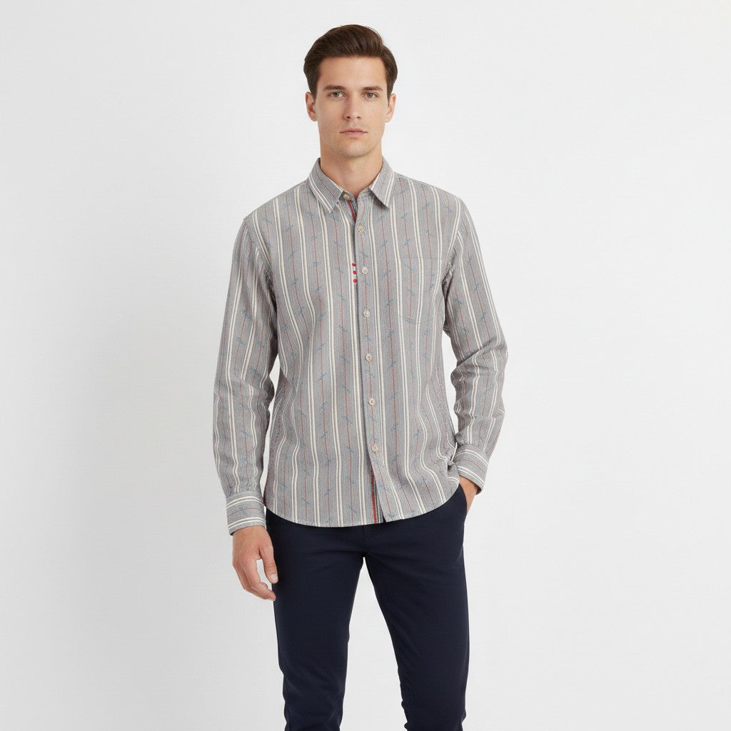 Robert Graham The Freshly Laundered Men M Casual Shirt Multi Striped Cotton Top