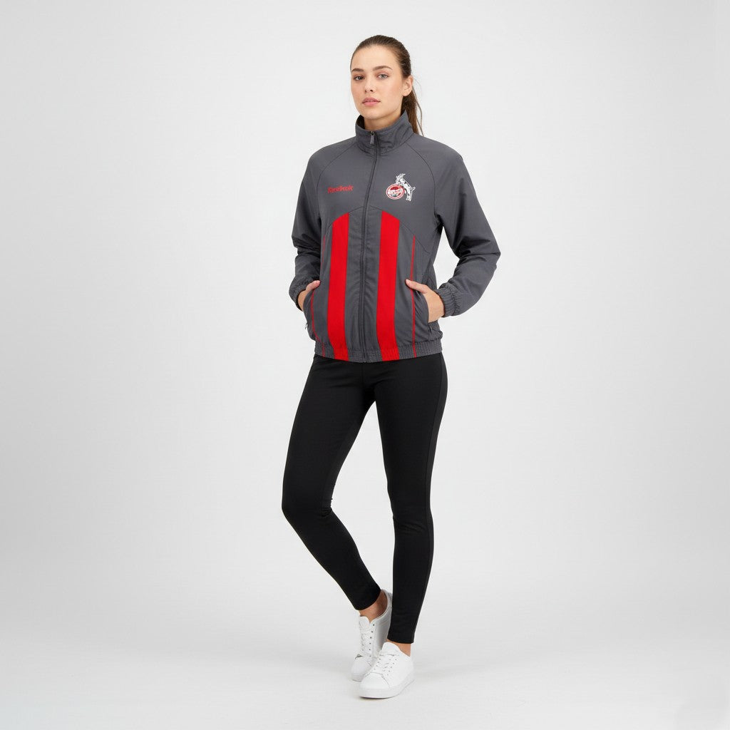 Reebok Men XS Jacket Gray 1. FC Köln Football Full Zip Sportwear Track Top