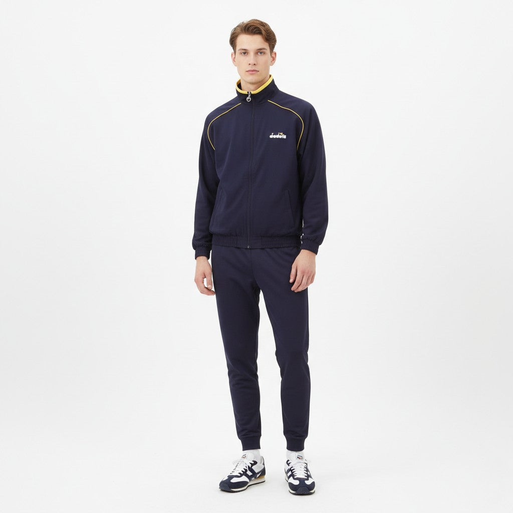 Diadora Men S Jacket Navy Bomber Vintrage Sportswear Zip Up Training Sport Track Top