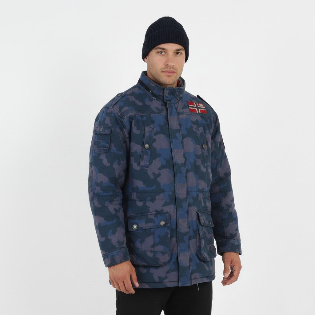 Nangaparbat Experience Men XL Jacket Blue Moro Cotton Padded Outdoor Top
