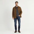 Milestone Men 50 M Jacket Brown Goat Leather Detailed Buttons Classic Top