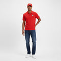 Nike Team Men L Polo Shirt Red Cotton USA Football Short Sleeve Vintage Top