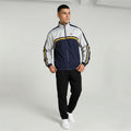 Puma Uomo M Bomber Giacca Navy Argento Vintage Full Zip Nylon Track Top