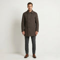 Strellson Premium Men 54 L Coat Dark Green Cotton Arbus Full Zipper Classic Top