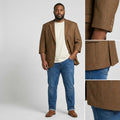 Otto Berg Fashion Mens 27 54 XL Blazer Mustard Single Breasted Wool Check Palazzo Top