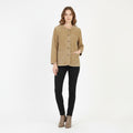 Distler Women 36 S Jacket Beige Leather Suede Vintage German Tyrol Blazer