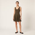 Zebra Women M Dress Black Gold Elegant Sleeveless