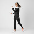 PUMA Rudolf Dassler Women M Jacket Black Logo Full Zipper Windbreaker Top