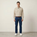 Tommy Hilfiger Men M Casual Shirt Yellow Cotton Long Sleeve Outer Pocket Top