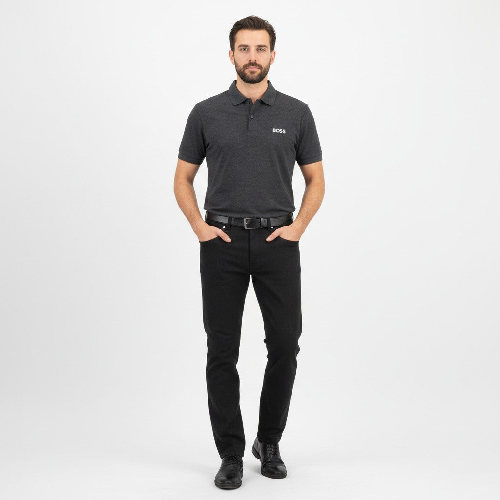 Hugo Boss Men 38 Trousers Charcoal Viscose Wool Blernd Vintage Alabama Pants