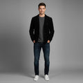 Hugo Boss Men 50 40 Blazer Black Cotton Sport Pockets Single Breasted Jacket