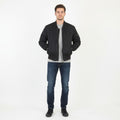 Alpha Industries Inc Men XL Jacket Black Nylon Military Full Zipper Bomber Casual Top