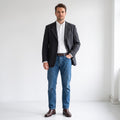 Marlane Men 52 42 Blazer Charcoal Wool Super 100 Made in Italy Classic Jacket