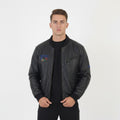 Adidas Men L 192 Leather Jacket Black Olympic Collection 1932 Los Angeles Vintage Top