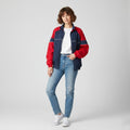Mars Sportsline Women 36 S Jacket Navy Vintage Bomber Zip Up Track Top