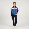 OVER-D Development Women L Jacket Navy Shiny Full Zipper Made in Italy Top