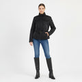 Alpha Industries Women M Jacket Black Biker Nylon Waterproof Padded Hidden Hood Top