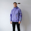 American Clothing Company Mens S Jacket Purple High Tech Full Zipper Hooded Retro Top