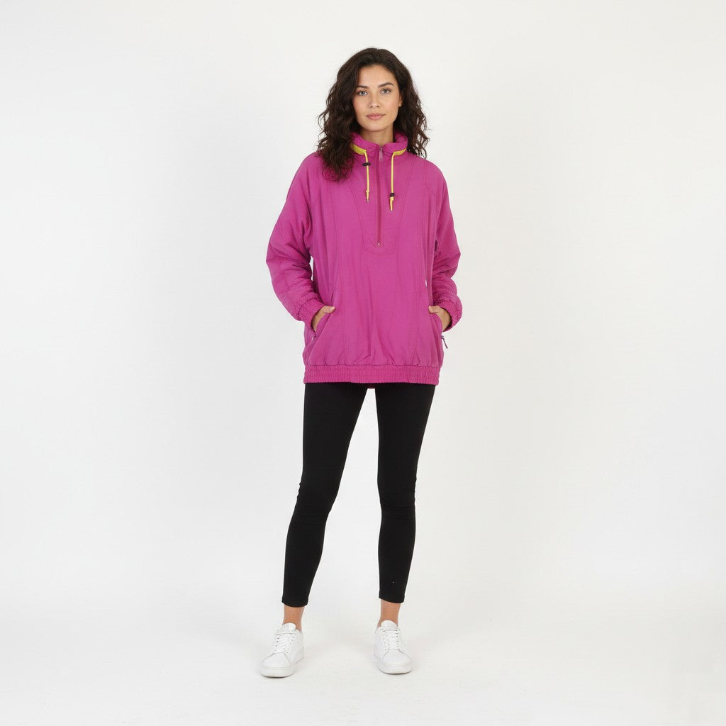 Etirel Le Style Women XL Bomber Jacket Purple Vintage Outdoor Nylon Waterproof Top