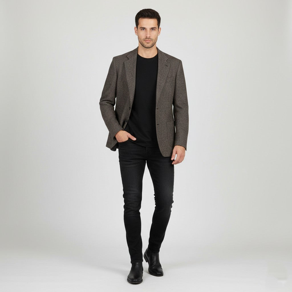 Pal Zileri Men 48 38 Blazer Brown Wool Vintage Single Breasted Made in Italy Jacket