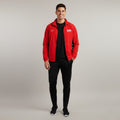 Nike Team Men L Jacket Red Nylon Out West Basketball Activewear Zip Up Top