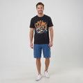 DC Men L Shirt Black Cotton Graphic Los Angeles 94 Crew Neck Top