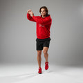 Starter Men XL Sweatshirt Red Cotton Huskers Basketball Zip Up Hoddie
